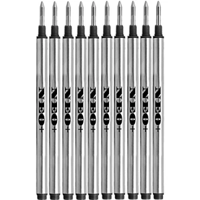 Abbildung von NEO+ Nachfüllen des Stifts Kompatibel mit MontBlanc Rollerball Kugelschreibern: Solitaire, Noblesse, Generation, Scent, Bohème, Classic und StarWalker, Jinhao, Gullor Pen (10 x SCHWARZ)