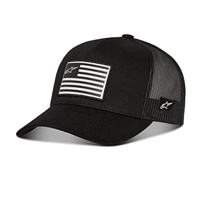 Abbildung von Alpinestars, Flag Snapback, Baseball Kappe, Schwarz Schwarz, Os, Mann, Einheitsgröße