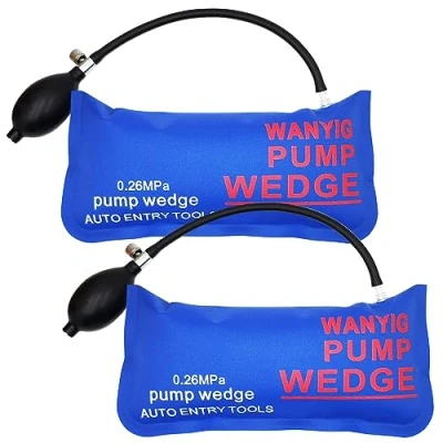 Abbildung von WANYIG 2 Stück Montagekissen Air Pump Wedge Luftkissen Montage Spreizkissen Pneumatikspanner Belastung bis 300 kg (Großes Rechteck)
