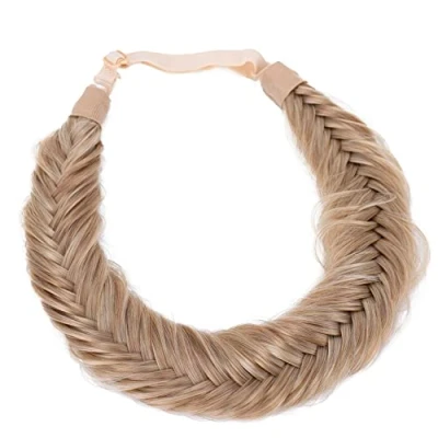 Abbildung von CAISHA Fischgrätenzopf Zopf Haarteil Haarband Stirnband Haarschmuck Geflochten Blond Mix HZ305
