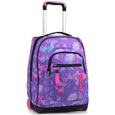 Abbildung von Seven TROLLEY, 2 in 1, Schulranzen mit Rollen, Rucksack Trolleyfunktion für Kinder, ab 1. Klasse, Schule, Reisen, Mädchen&amp;Jungen, violett, IRIDESCENT