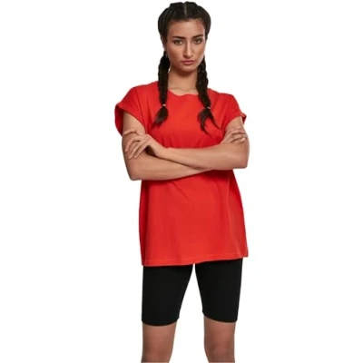 Abbildung von Urban Classics Curvy Ladies Extended Shoulder TEE Tshirt basic, Damen, Größe: 3XL, Bloodorange