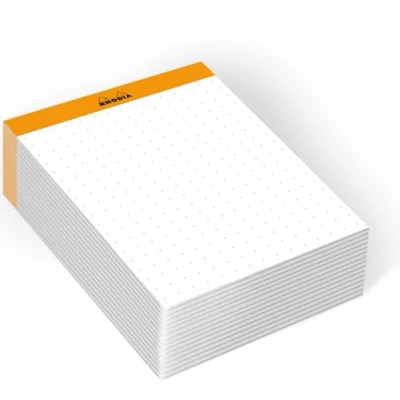 Abbildung von Rhodia 194048C Memoblock N13 Rhodiatime, DIN A6 11,5x16 cm, Dot Lineatur, 240 Blatt, 80g, kompakt und praktisch, einzeln eingeschweißt, Orange, 1 Stück