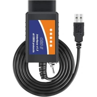 Abbildung von OBD2 Adapter USB Scanner mit MS CAN/HS CAN Schalter Professionelles OBDII Diagnose Scan Tool für Ford und Mazda V1.5