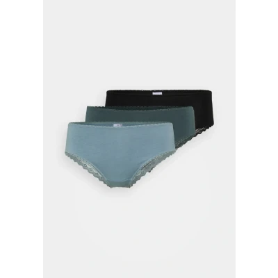 Abbildung von Schiesser Brazilian 3 PACK Slip, Damen, Größe: 36, Dark green/blue/black