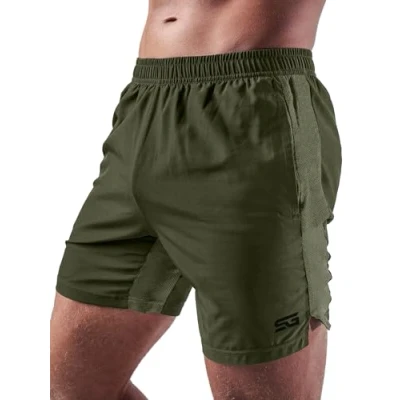 Abbildung von Satire Gym® Kurze Sporthose Herren Funktionelle Fitness Shorts für Männer Sport als (Dunkelgrün, M)