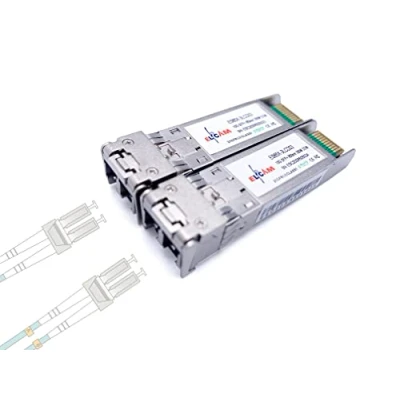 Abbildung von Elfcam® 2 Stück, 10G SFP+, Glasfaserkabel Duplex LC/UPC Multimode, 10GBase SR 850nm DDM 300M