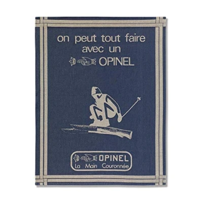 Abbildung von Opinel Unisex Erwachsene Küchentuch Jacquardmuster, blau, 50 x 70 cm