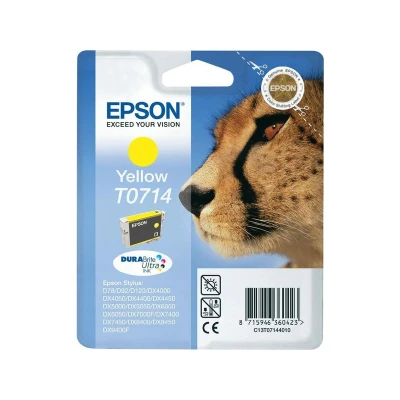 Abbildung von Epson T0714 Tinte Gepard, wisch und wasserfeste (Singlepack) gelb
