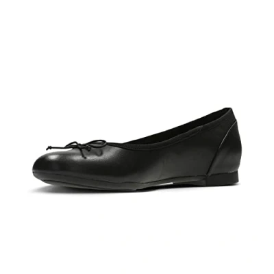 Abbildung von Clarks Damen Couture Bloom Ballet Flat, Black Leather, 37 EU