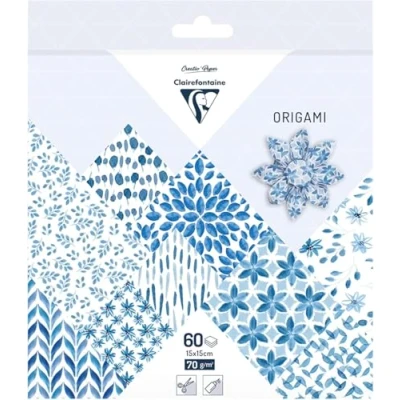Abbildung von Clairefontaine 95349C Pack mit 60 Bögen Origamipapier (70 g, 15 x cm, Shibori) 1