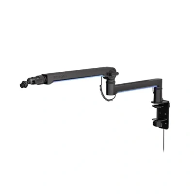 Abbildung von ENDORFY Broadcast Low Profile RGB Boom Arm, Premium Mikrofon Smartfone und Lichtarm mit Kabel, 360 Grad drehbar, LED Lichter Controller