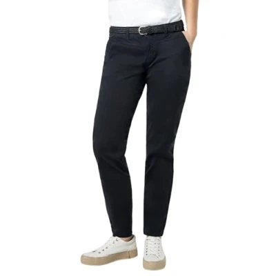 Abbildung von Urban Surface Damen Chino Stoff Hose mit Flecht Gürtel Dark Blue XL