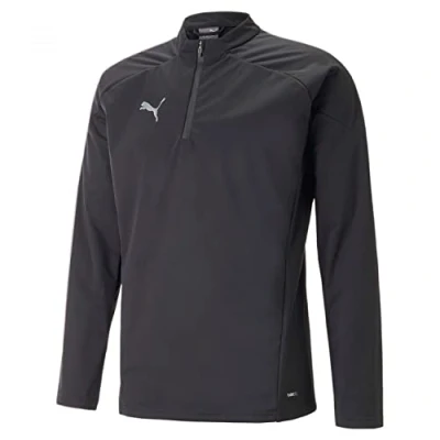 Abbildung von Puma Teamcup Halfzip Sweatshirt, Herren, Größe: Medium, Schwarz