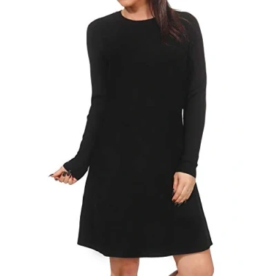 Abbildung von VERO MODA Damen Langarm Winter Strickkleid Nancy 10206027 Black XS