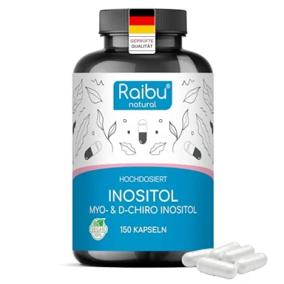Abbildung von Inositol Kapseln, 2120mg Myo &amp; D Chiro pro Tag Unterstützung für die Frauengesundheit, Mit Vitamin B6, Folsäure Chrom 150 hochdosierte Kapseln Vegan, Raibu