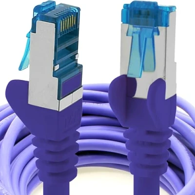 Abbildung von 10m CAT6a Netzwerkkabel violett 1 Stück CAT 6 A Patchkabel 10000 Mbit s SFTP PIMF 500 MHz kompatibel zu CAT5 CAT6 CAT7 DSL Internet Switch Router