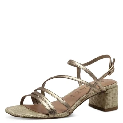 Abbildung von Tamaris Sandalette Damen Blockabsatz metallic,EU 38