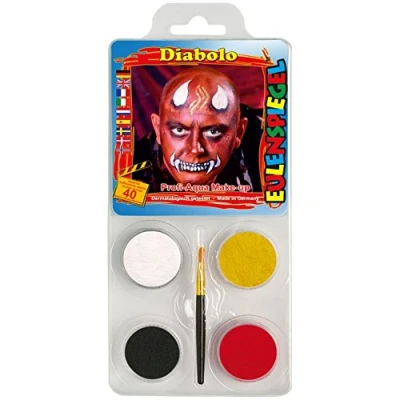 Abbildung von Eulenspiegel 204665 Schmink Set Diabolo, für ca. 40 Masken, Schminkfarben, Karneval, Mottoparty