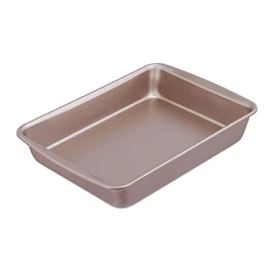 Abbildung von Relaxdays Auflaufform, antihaftbeschichtet, eckig, Lasagne, Braten, Tiramisu, 4 Liter, Carbonstahl, Backofenform, braun
