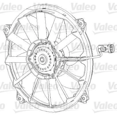 Abbildung von VALEO 696091 Lüfter 396 12 500 PEUGEOT: 406 Saloon, 307 Hatchback, 807, CITROËN: C8, C5 I Estate, FIAT: Scudo II, Ulysse II