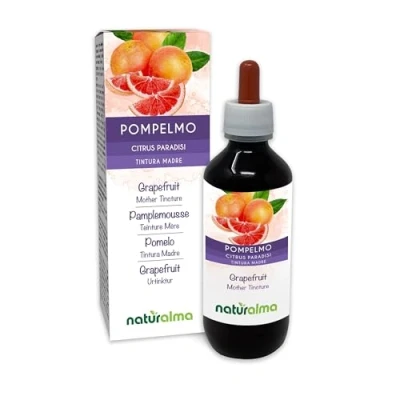 Abbildung von Grapefruit (Citrus paradisi) Samen Alkoholfreier Urtinktur Naturalma Angereichert mit Vitamin C Flüssig Extrakt Tropfen 200 ml Nahrungsergänzungsmittel Veganer