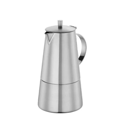 Abbildung von Cilio Espressokocher MODENA , Edelstahl Für alle Herdarten geeignet Ø 9,5 cm Spülmaschinengeeignet Mokka Kanne 6 Tassen Camping Kaffeekocher