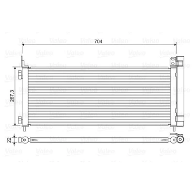 Abbildung von VALEO 822619 Klimakondensator mit Trockner Aluminium 267