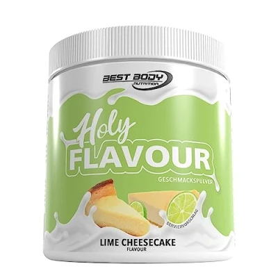 Abbildung von Best Body Nutrition Holy Flavour Geschmackspulver Lime Cheesecake 250 g Dose Aromapulver zur Verfeinerung von Speisen und Getränken mit Limette Käsekuchen Geschmack
