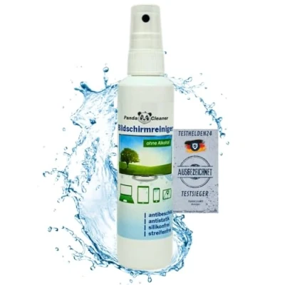 Abbildung von PandaCleaner Bildschirmreiniger Spray 100ml Screen Cleaner TFT Reiniger TV für Fernseher Monitor Reinigungsspray schützt &amp; pflegt(100ml Sprühflasche)
