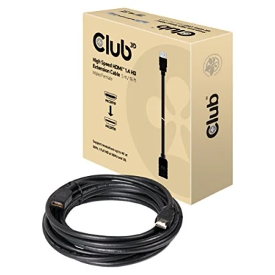 Abbildung von Club 3D CAC 1320 High Speed HDMI 1.4 HD Verlängerungskabel 5m schwarz