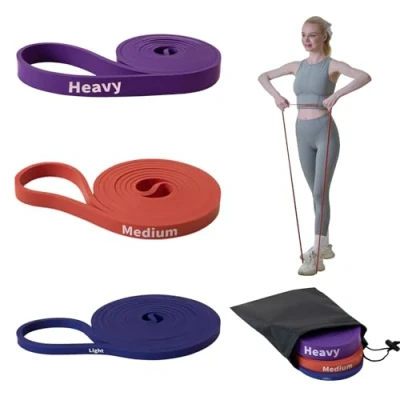 Abbildung von Good Nite Fitnessbänder 3er Set Resistance Bands Widerstandsbänder Gymnastikband Bänder Krafttraining für Hanteltraining Yoga und Fitnessstudio