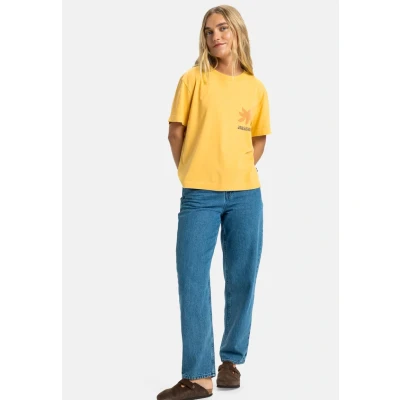 Abbildung von Quiksilver Standard Tshirt print, Damen, Größe: Large, Rattan