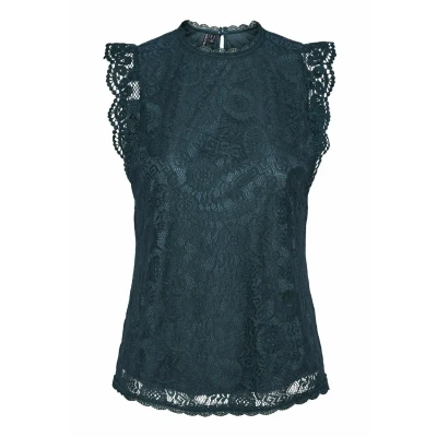 Abbildung von Pieces Pcolline Bluse, Damen, Größe: Medium, Reflecting pond