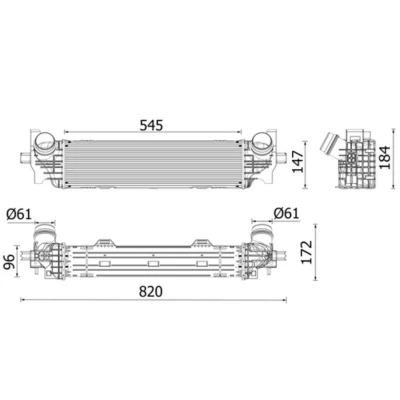 Abbildung von MAHLE ORIGINAL CI 660 000P Ladeluftkühler