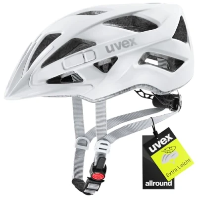 Abbildung von uvex touring cc leichter Allround Helm für Damen und Herren individuelle Größenanpassung erweiterbar mit LED Licht white matt 56 60 cm