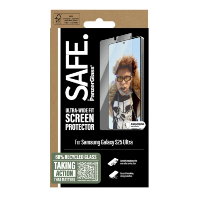 Abbildung von SAFE by PanzerGlass Displayschutzglas »Ultra Wide Fit Screen Protection«, für Samsung Galaxy S25 Ultra, Displayschutzfolie, Schutzfolie, Bildschirmschutz, kratz &amp; stoßfest