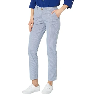 Abbildung von Tommy Hilfiger Damen Hampton Chino Pant Stripe Unterhose, blau/weiß, 40 (Herstellergröße: 8)