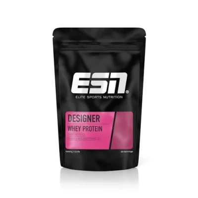 Abbildung von ESN Designer Whey Protein Pulver, Hazelnut, 1 kg, bis zu 23 g pro Portion, ideal zum Muskelaufbau und erhalt, geprüfte Qualität made in Germany