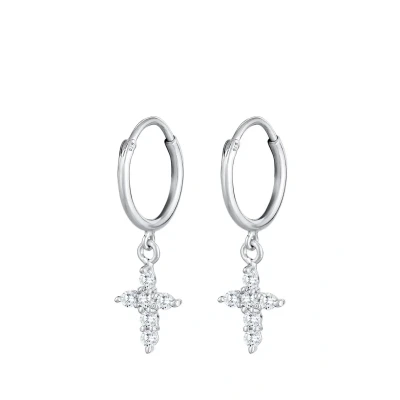 Abbildung von Elli Classic Cross Ohrringe silvercoloured, Damen, Größe: One Size, Silver coloured