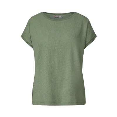 Abbildung von STREET ONE Damen A323043 Strukturmix Shirt, Dry Salvia Green, 40