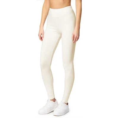 Abbildung von Merry Style Leggings Damen Baumwolle für das ganze Jahr Bequeme Blickdicht Ideal Yoga Sport Gym und Freizeit MS10 198 (Ecru,XXL)