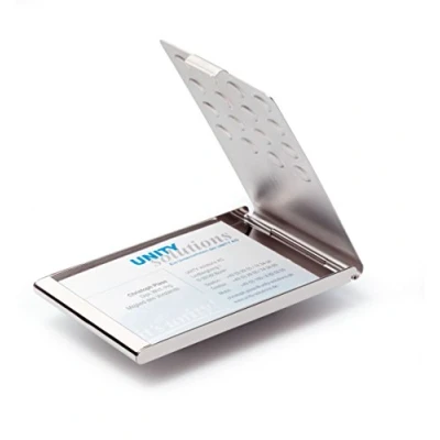 Abbildung von Durable Visitenkartenspender Business Card Box Chrome, 1 Stück, silber, 244023