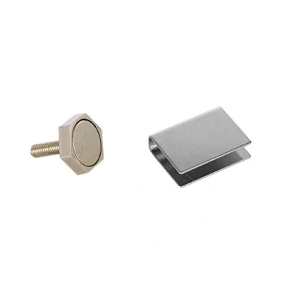 Abbildung von eliga Türmagnet 22 mm mit U Haftblech für Glastüren 6