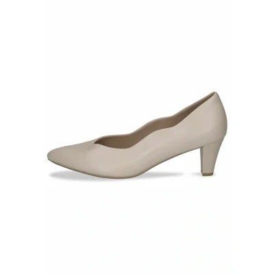 Abbildung von CAPRICE Damen Pumps aus Leder mit Trichterabsatz, Cremefarben (Cream Perlato), 36.5 EU