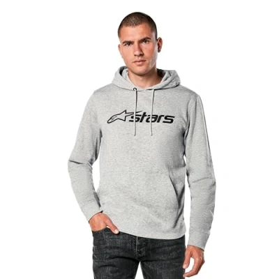 Abbildung von Alpinestars Blaze Hoodie V3 Kapuzenpullover für Herren Fleece Sweatshirt mit Kapuze Melangegrau/Schwarz S