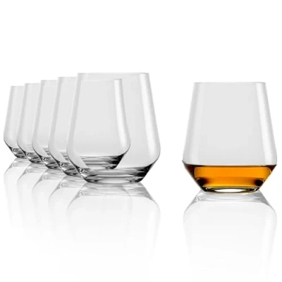 Abbildung von Stölzle Lausitz Quatrophil whiskygläser 6er Set I 470ml Whisky Tumbler in zeitlosem Design spülmaschinengeeignete &amp; stabile Whiskybecher Kristallbecher aus bleifreiem Kristallglas