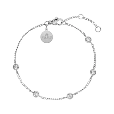 Abbildung von Purelei® Spotlight Armband (Silber) Elegantes, verspieltes Damen Edelstahl Verstellbare Länge 16 19cm Hawaiianisch inspiriert &amp; wasserfest