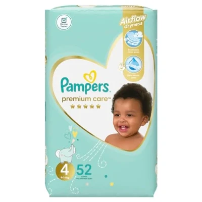 Abbildung von Pampers Premium Care 4 ,8 14 Kg, 52Stück Windel Disposable Diaper, weiß)