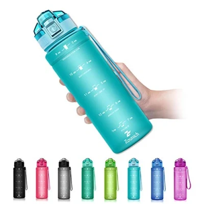 Abbildung von Zounich Trinkflasche Kinder Auslaufsichere 1L/700ml/500ml BPA frei trinkflaschen Sport Tritan Kunststoff Wasserflasche für Sport, Fahrrad, Schule, kohlensäure geeignet Sportflasche